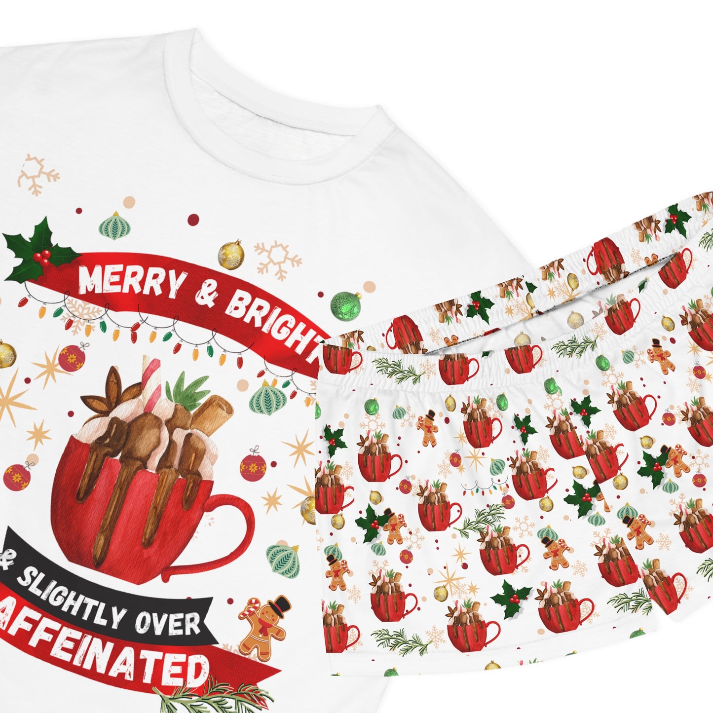 Slightly Over-Caffeinated Women's Short Pajama Set
