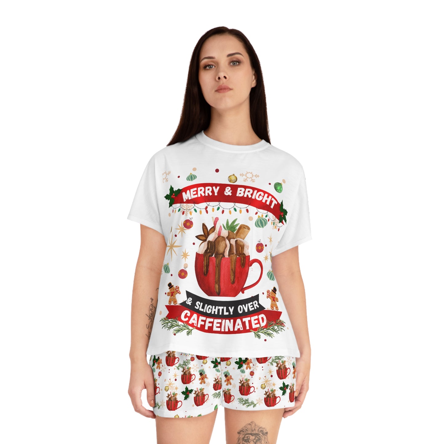 Slightly Over-Caffeinated Women's Short Pajama Set