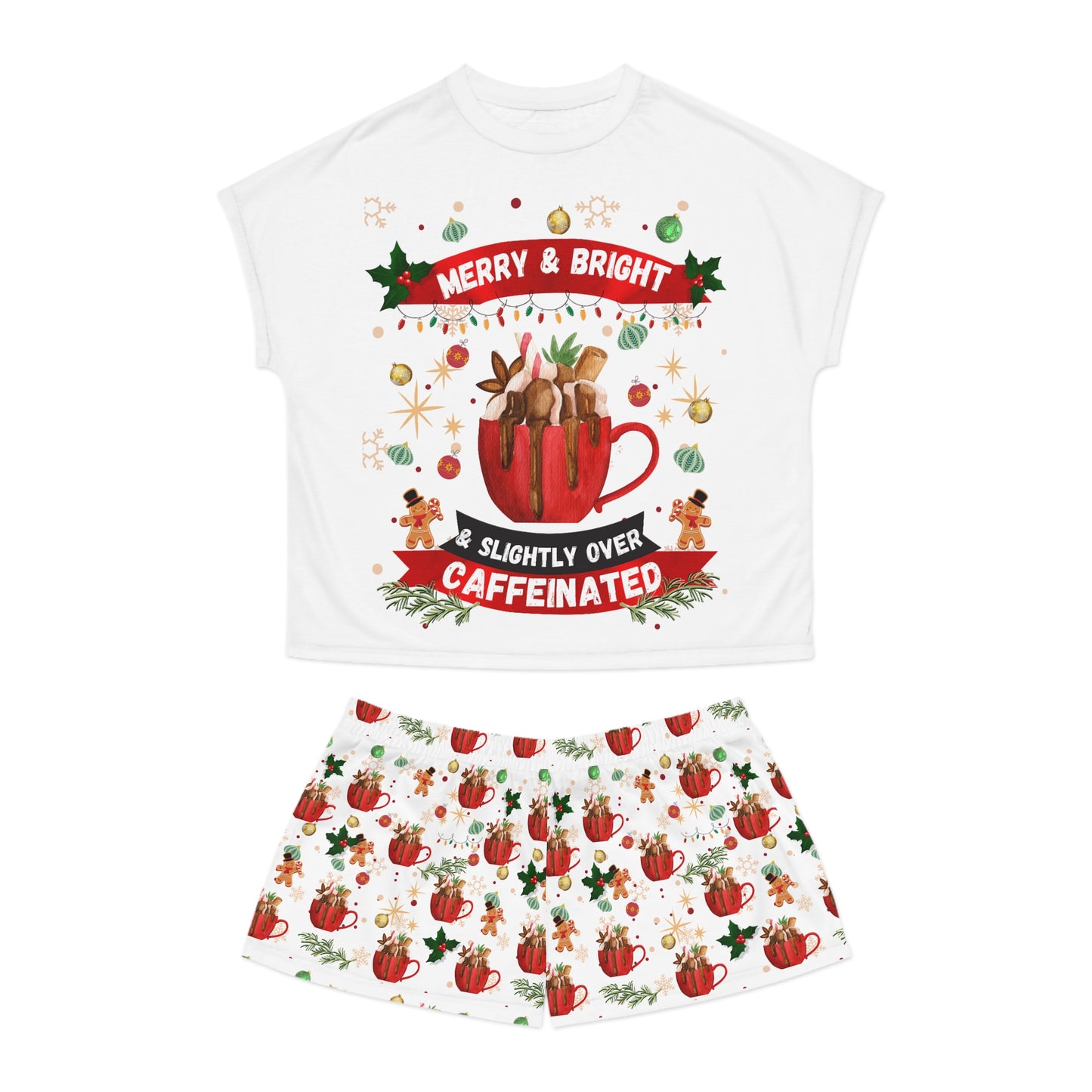 Slightly Over-Caffeinated Women's Short Pajama Set